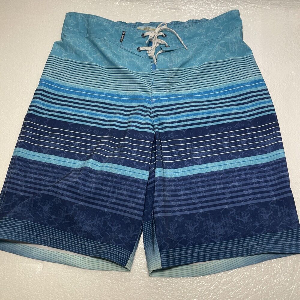 Ocean Coast Swim Trunks Board Shorts Mens XL Blue Stretch Ocean Advantage